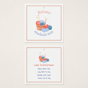 Handmade Knit Care Label & Hang Tag