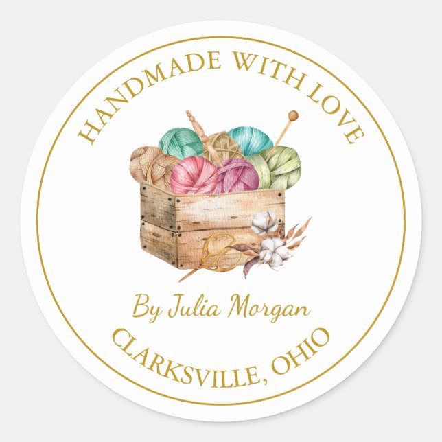 Handmade knit Label (Front)