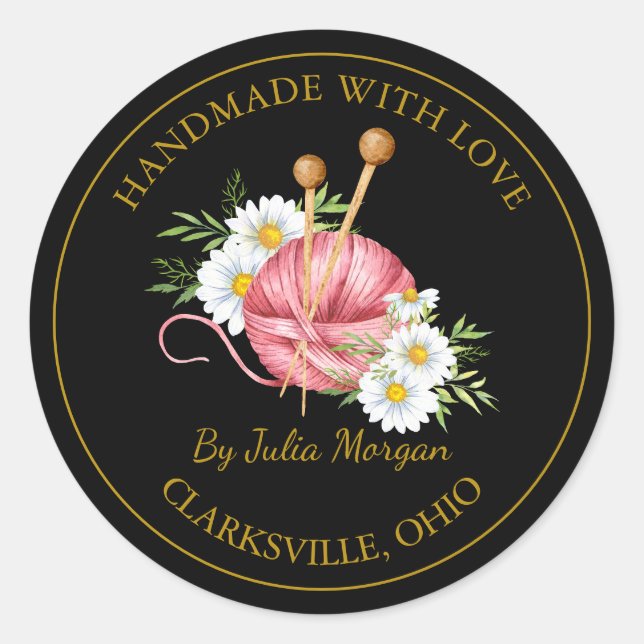 Handmade knit Label (Front)