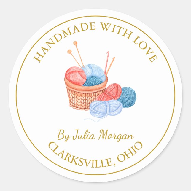 Handmade knit Label (Front)