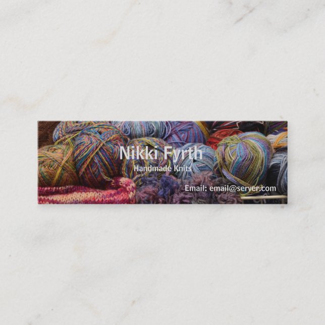 Handmade Knits business card (Front)