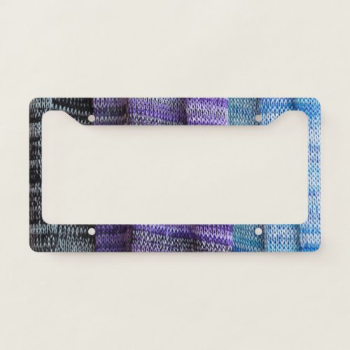 handmade knitted license plate frame