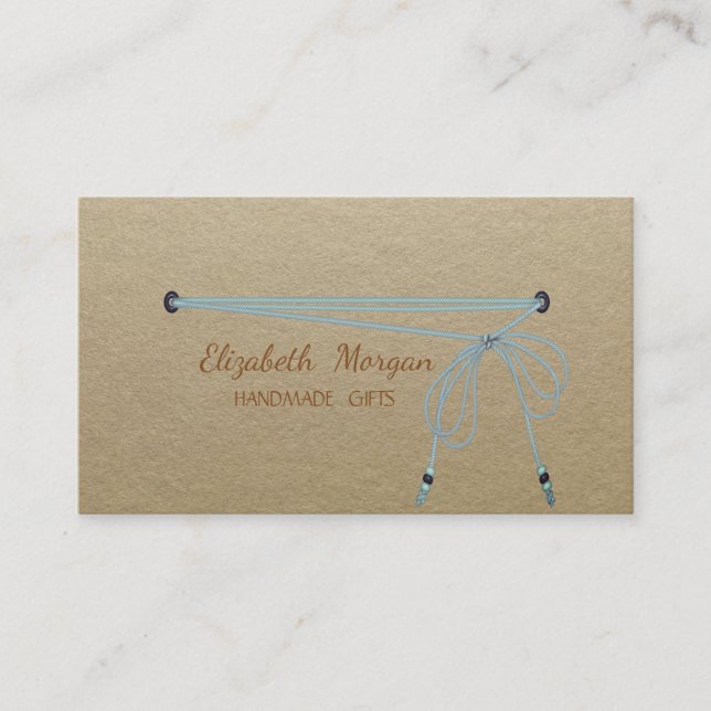 Handmade,Kraft, Simple ,Rustic, Minimalist Business Card (Front)