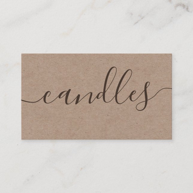 Handmade Kraft Soy Candle Soy Wax Melt Business Card (Front)