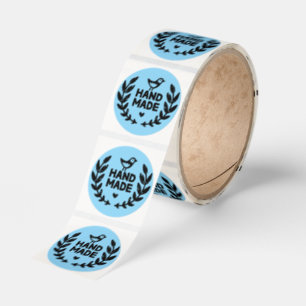 Handmade Laurel Wreath Design Classic Round Sticker