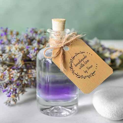 Handmade Lavender Hearts Wreath Self_inking Stamp