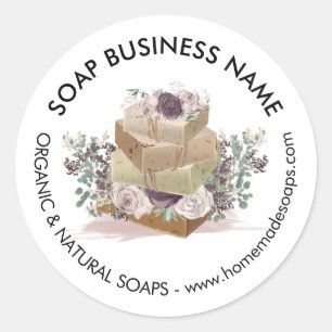 Handmade Lavender Rose Spa Soy Soap Classic Round Sticker