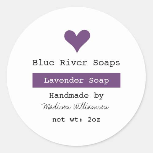 Handmade Lavender Soap Product Classic Round Sticker