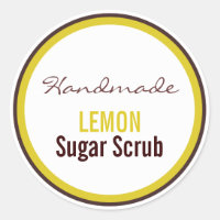Handmade Lemon Sugar Scrub Classic Round Sticker