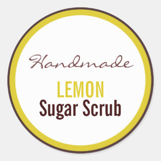 Handmade Lemon Sugar Scrub Classic Round Sticker