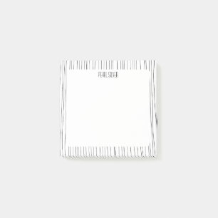 Handmade Lines CUSTOM Chic Monogram Personalized Post-it Notes