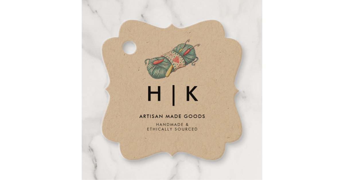 Handmade Logo Kraft Paper Product Hang Zazzle Com