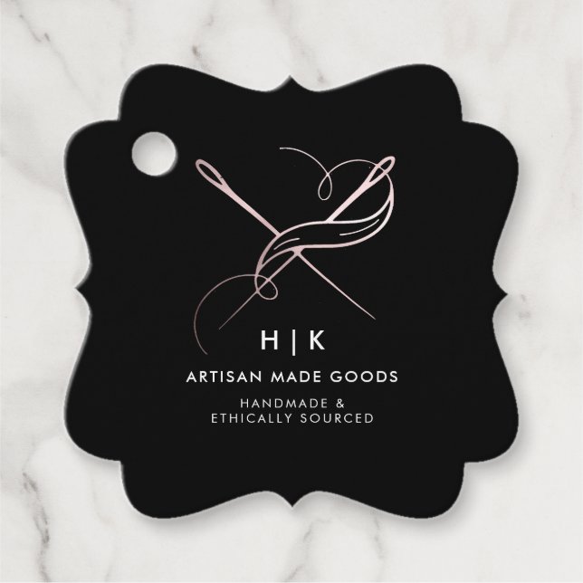 Handmade Logo | Rose Gold Product Hang Tag (Front)