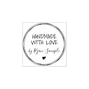 Handmade love rubber stamp