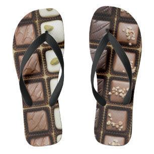 Handmade luxury chocolate in a box flip flops
