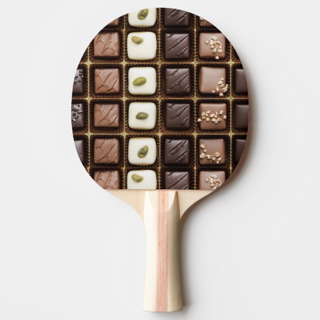 Handmade luxury chocolate in a box Ping-Pong paddle (Front)