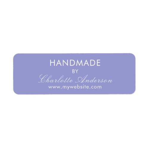 Handmade made by name violet label