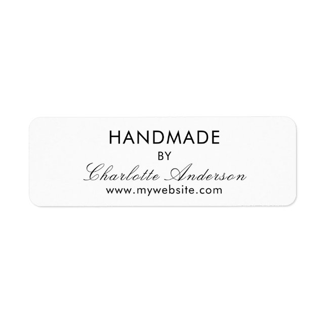 Handmade made by name white label (Front)