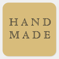 Handmade modern script gold black product Sticker