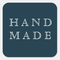 Handmade modern script navy blue product Sticker