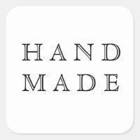 Handmade modern script product Sticker