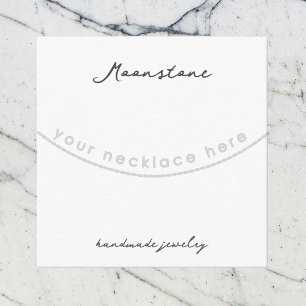 Handmade Moonstone Necklace Jewelry Display Card