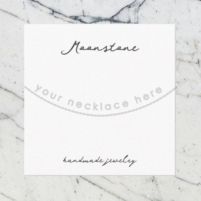 Handmade Moonstone Necklace Jewelry Display Card (Creator Uploaded)