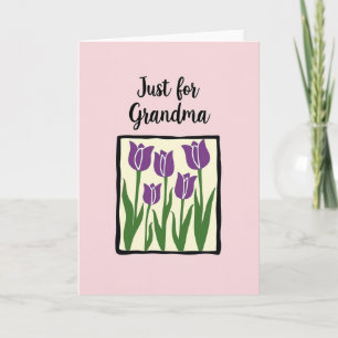 Handmade Mothers Day Tulip Card