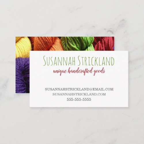 Handmade Multi_color Yarn Business Card