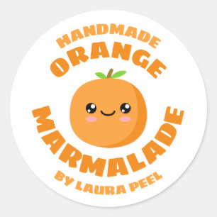 Handmade Orange Marmalade Classic Round Sticker