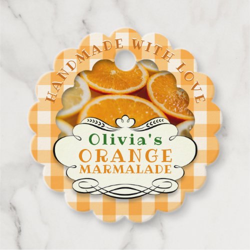 Handmade Orange Marmalade Favor Tags