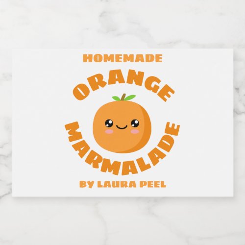 Handmade Orange Marmalade Food Label