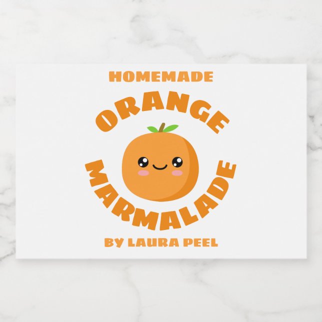 Handmade Orange Marmalade Food Label (Single Label)