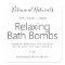 Handmade Organic Vegan Bath Bomb Simple Labels