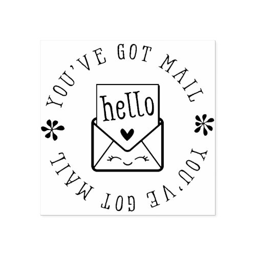 HANDMADE PACKAGING cute envelope youve got mail Rubber Stamp