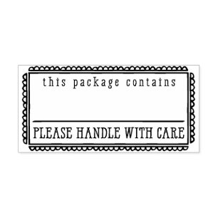 HANDMADE PACKAGING cute this package contains Rubber Stamp