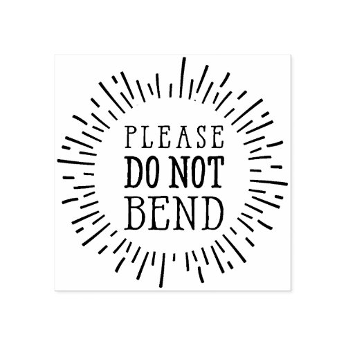 HANDMADE PACKAGING rustic please do not bend Rubber Stamp