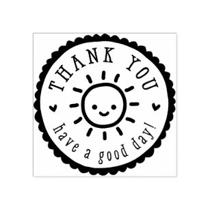 HANDMADE PACKAGING thank you sun have a good day Rubber Stamp