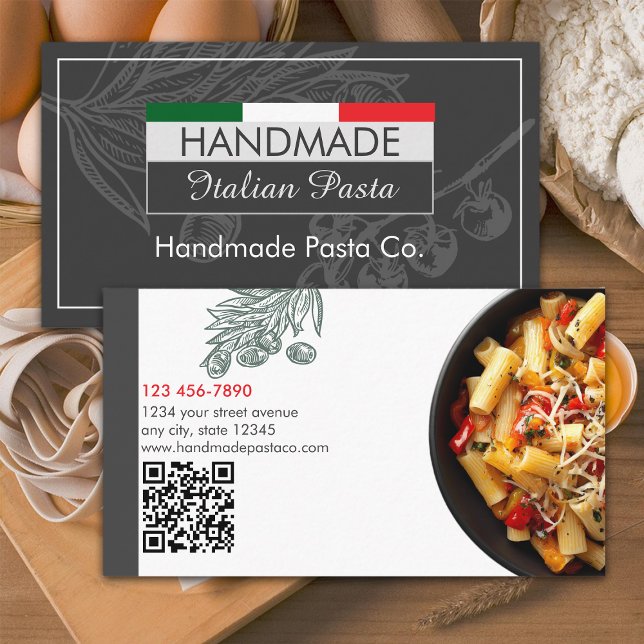 Handmade Pasta Shop Business Card (Creator Uploaded)