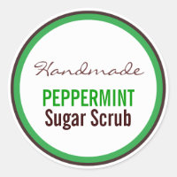 Handmade Peppermint Sugar Scrub Classic Round Sticker