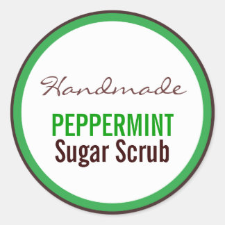 Handmade Peppermint Sugar Scrub Classic Round Sticker