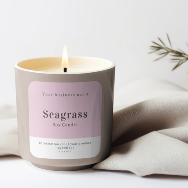 Handmade Personalized Product Information  Square Sticker (Handmade Personalized Product Information Square Stickers by Ricaso. Perfect for candles, soap, cake)