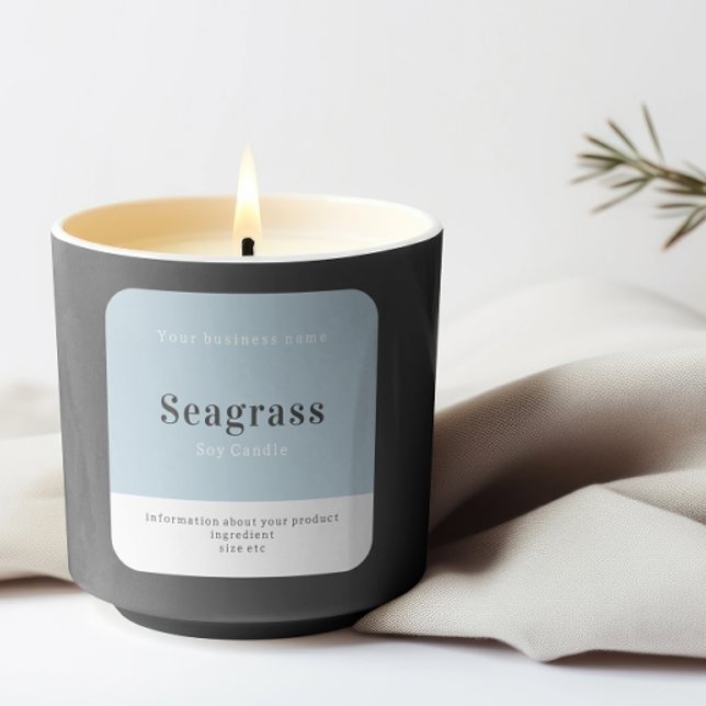 Handmade Personalized Product Information  Square Sticker (Handmade Personalized Product Information Square Sticker by Ricaso. Ideal for candles, soap, cakes)