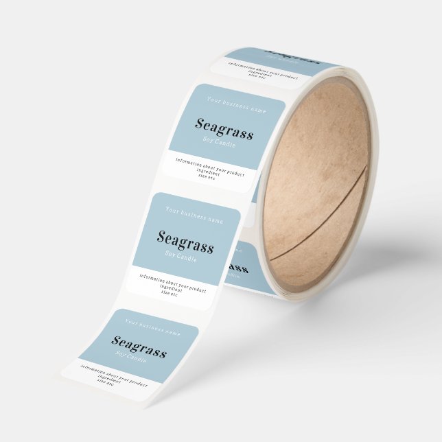 Handmade Personalized Product Information  Square Sticker (Roll)