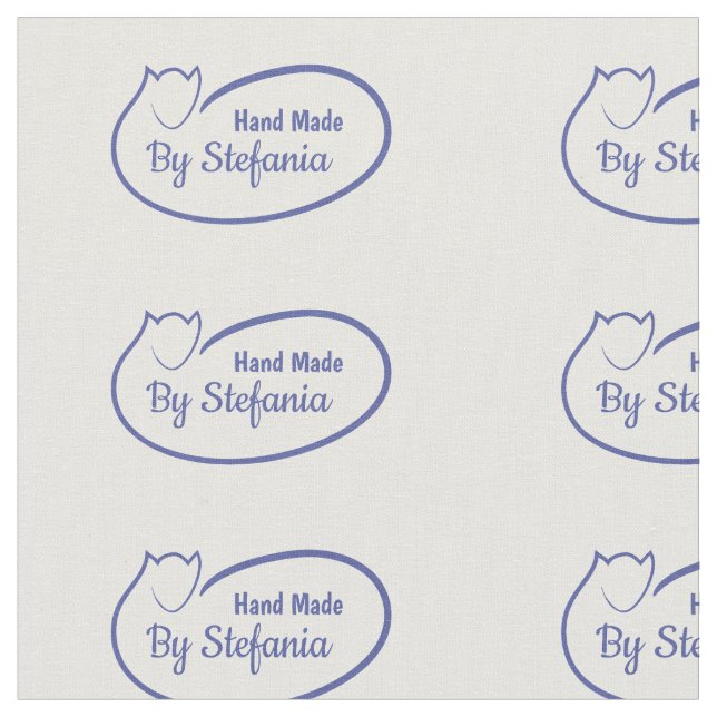 Handmade personalized sewing labels fabric (Close Up)