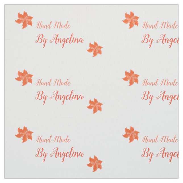 Handmade personalized sewing labels fabric (Swatch)