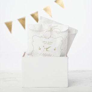Handmade pilates baby shower favor bag