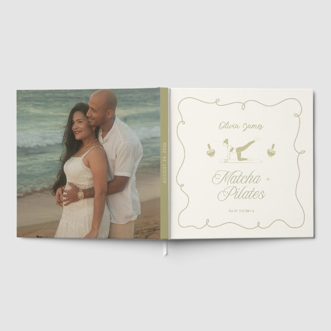 Handmade pilates baby shower guest book (Full)