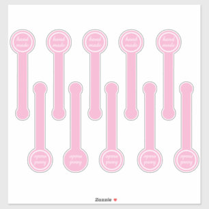 Handmade Pink and Black Pudding Sealing Sticker