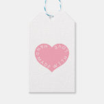 Handmade Pink Love heart Gift Tags